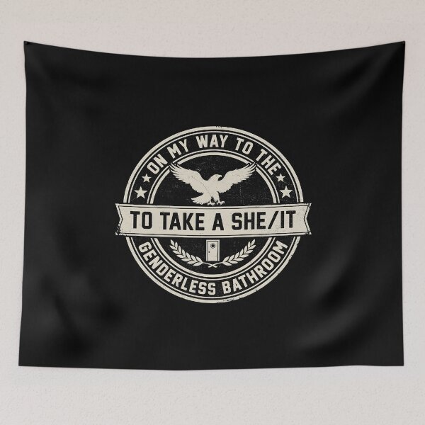 Item preview, On My Way to The Genderless Bathroom to Take a She/It Sarcastic Internet Humor designed and sold by Redgiant87x.