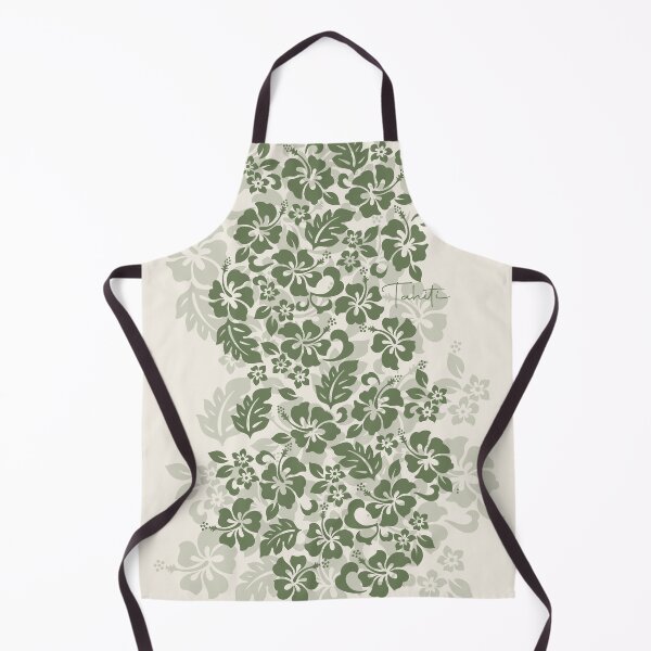 Item preview, Tifaifai Hibiscus – Sage Green Floral Print designed and sold by Tahitifaifai.