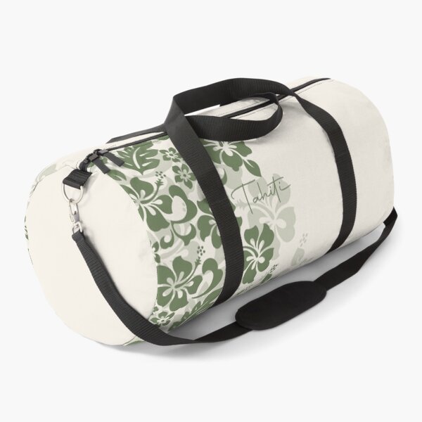 Item preview, Tifaifai Hibiscus – Sage Green Floral Print designed and sold by CreaTahiti.