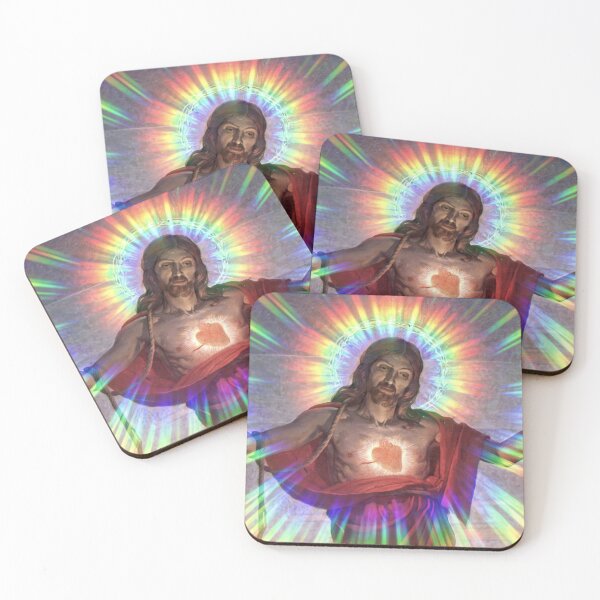 Item preview, Jesus with a rainbow of light shining out designed and sold by JesusQueer.
