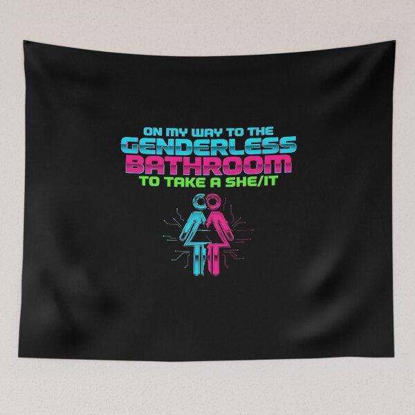 Item preview, On My Way to The Genderless Bathroom to Take a She/It Funny Pun Lover Statement  designed and sold by Redgiant87x.