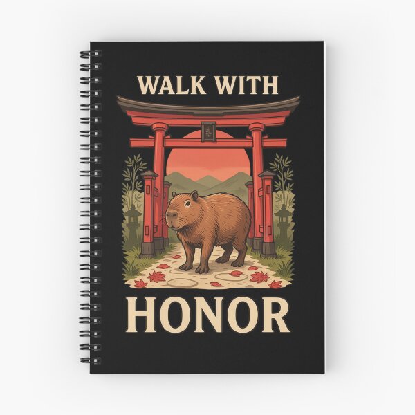 Item preview, Walk With Honor Capybara – Vintage Stoic Zen Design designed and sold by No Excuses Supply.