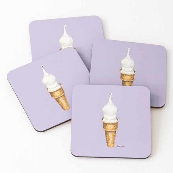 Item preview, LAVENDER ICE CREAM Pop ART | Pastel Dessert Aesthetic | Oil Painting Style | Lavender background designed and sold by BlueberrySwan.