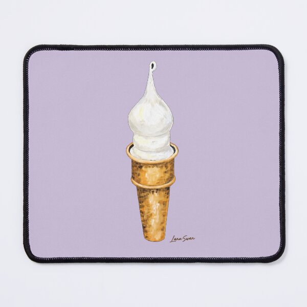 Item preview, LAVENDER ICE CREAM Pop ART | Pastel Dessert Aesthetic | Oil Painting Style | Lavender background designed and sold by BlueberrySwan.