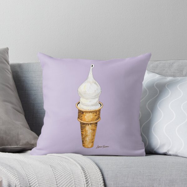 Item preview, LAVENDER ICE CREAM Pop ART | Pastel Dessert Aesthetic | Oil Painting Style | Lavender background designed and sold by BlueberrySwan.