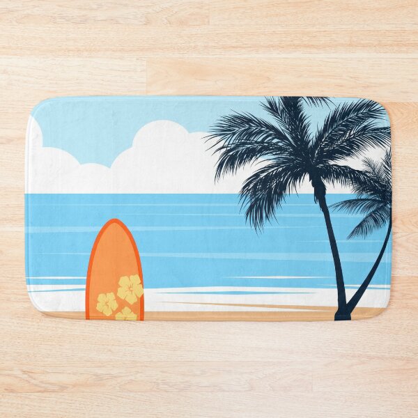 Item preview, Visit Malibu – Surf and Palm Coastal Vintage Art designed and sold by MarkedArtPrints.