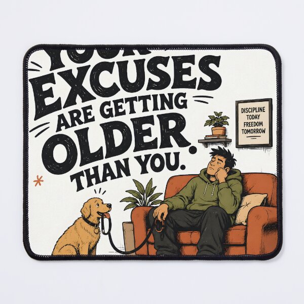 Item preview, Your Excuses Are Getting Older Than You | Motivational Discipline Quote designed and sold by Alt Fandom Co..