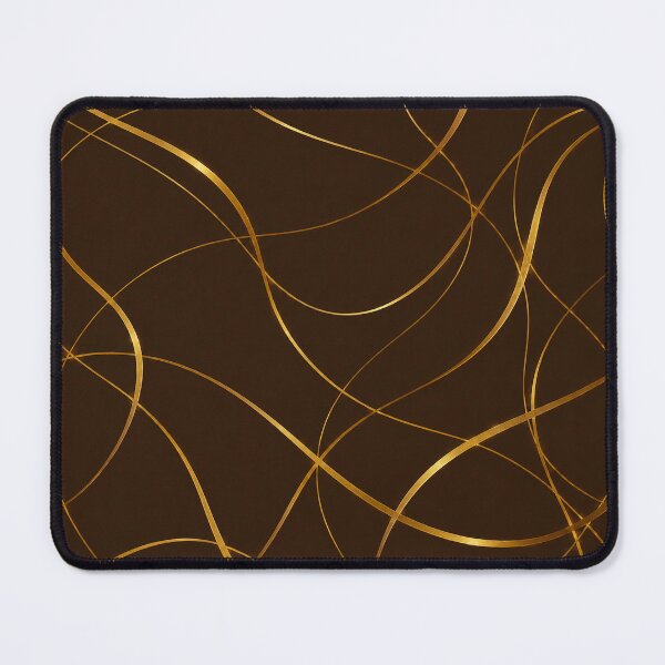 Item preview, Elegant Gold Silk Ribbon Flow Dark Abstract Luxury designed and sold by Ingorgia Studio.