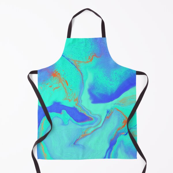 Item preview, Abstract Aqua and Blue Fluid with Orange Accents designed and sold by depictgore.