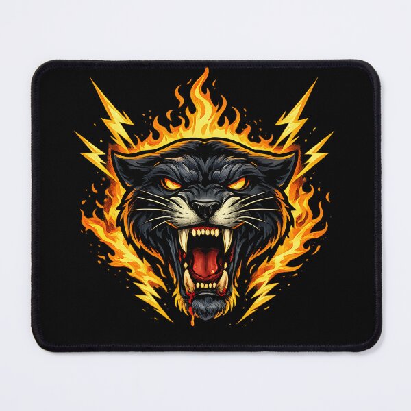 Item preview, Fire Panther – Fierce Black Cat Flame Design designed and sold by CreativeMindsetLab.