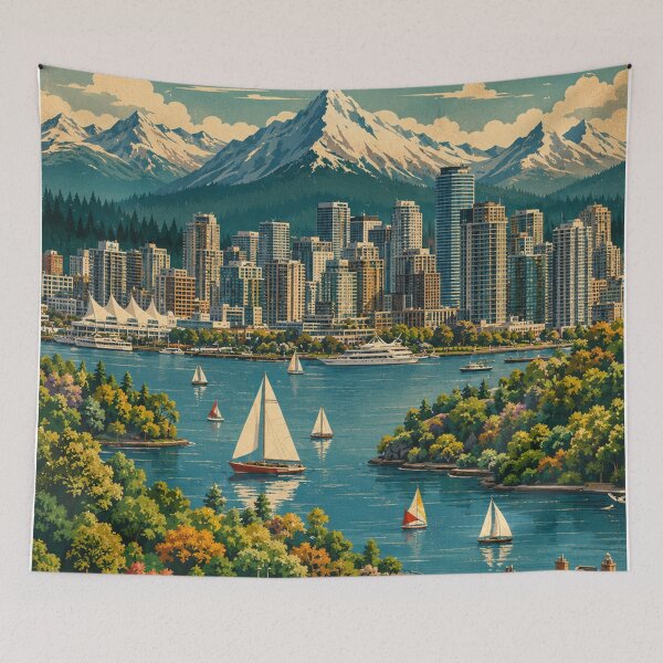 Item preview, Vintage Travel Vancouver Poster designed and sold by RyanEmanuele.