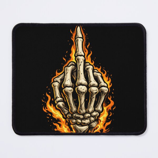 Item preview, Flaming Skeleton Middle Finger - Rebel Hand Design designed and sold by CreativeMindsetLab.