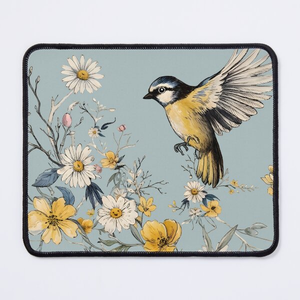 Item preview, Vintage Botanical Bird and Wildflower Aesthetic designed and sold by MAGICKEY2024.