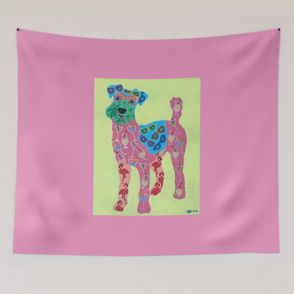 Item preview, Colorful Palm springs terrier  designed and sold by djbarland.