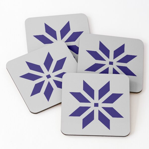 Item preview, Blue Geometric Starburst Pattern – Minimalist Nordic Mosaic Art designed and sold by ​Jyoti Digital Artist.