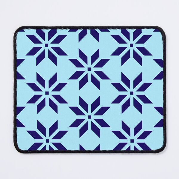 Item preview, Blue Geometric Starburst Pattern – Minimalist Nordic Mosaic Art designed and sold by ​Jyoti Digital Artist.