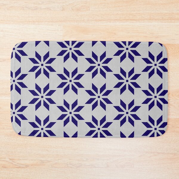Item preview, Blue Geometric Starburst Pattern – Minimalist Nordic Mosaic Art designed and sold by ​Jyoti Digital Artist.
