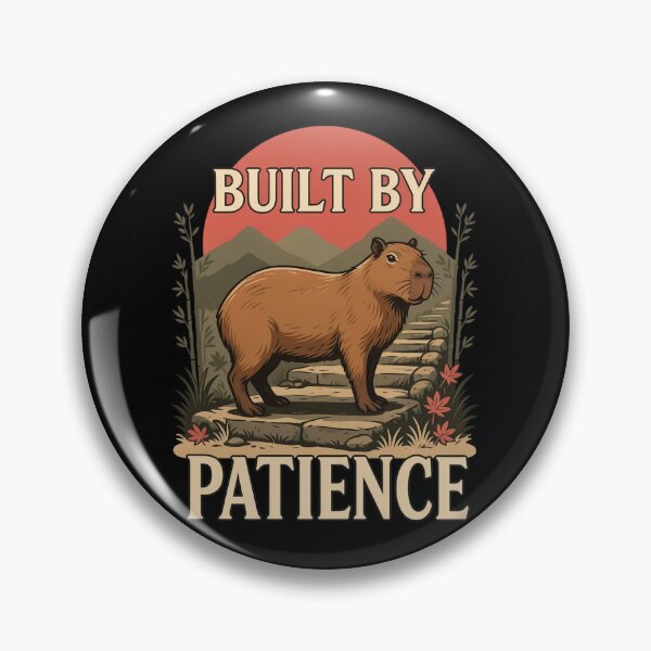Item preview, Built by Patience Capybara – Vintage Stoic Zen Design designed and sold by No Excuses Supply.