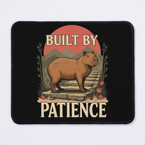 Item preview, Built by Patience Capybara – Vintage Stoic Zen Design designed and sold by No Excuses Supply.