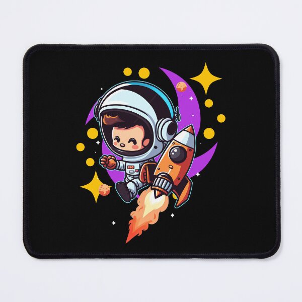 Item preview, Cute Kawaii Astronaut Riding Rocket Cartoon Space Adventure designed and sold by Szpaku desart .