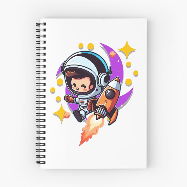 Item preview, Cute Kawaii Astronaut Riding Rocket Cartoon Space Adventure designed and sold by Szpaku desart .
