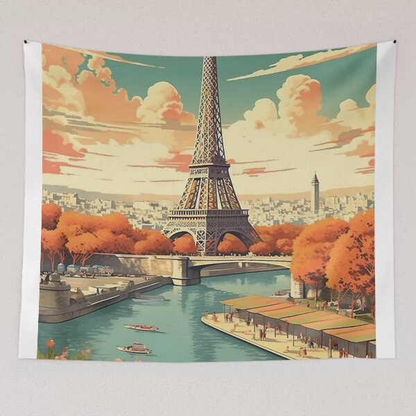 Item preview, Vintage travel Paris poster designed and sold by RyanEmanuele.
