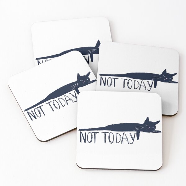 Item preview, Funny Black Cat Not Today Lazy Meme designed and sold by ArtbyLanaN.