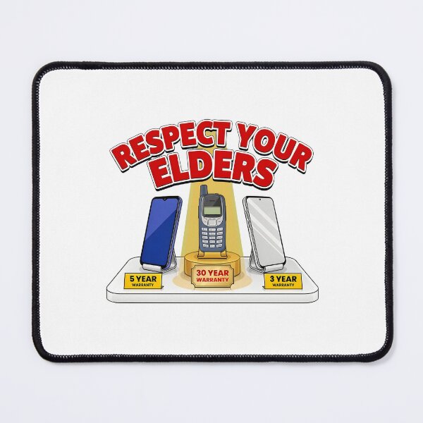 Item preview,  Respect Your Elders Phone Smartphone 3 Years. Keypad Phone 30 Years. designed and sold by AleksandraJac05.