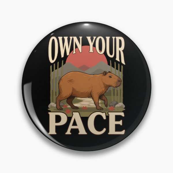 Item preview, Own Your Pace Capybara – Vintage Stoic Zen Design designed and sold by No Excuses Supply.