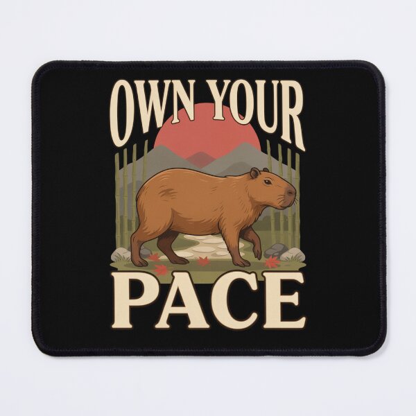 Item preview, Own Your Pace Capybara – Vintage Stoic Zen Design designed and sold by No Excuses Supply.