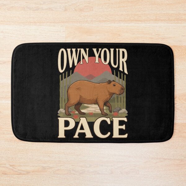Item preview, Own Your Pace Capybara – Vintage Stoic Zen Design designed and sold by No Excuses Supply.