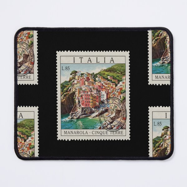 Item preview, Manarola Italy Cinque Terre Pastel Cliff Stamp Sticker designed and sold by stickercuffs.