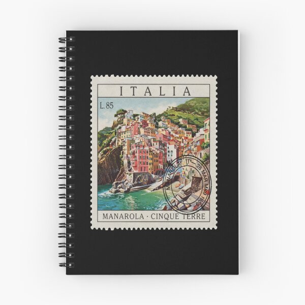 Item preview, Manarola Italy Cinque Terre Pastel Cliff Stamp Sticker designed and sold by stickercuffs.
