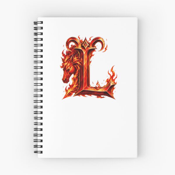 Item preview, Aries Emberstallion Flameglyph Letter L designed and sold by BlissBlvdShop.