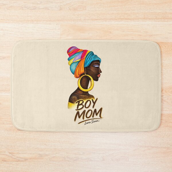Item preview, BOY MOM | Black African Portrait | Afro Style Art by Lana Swan designed and sold by Baroness Swan.
