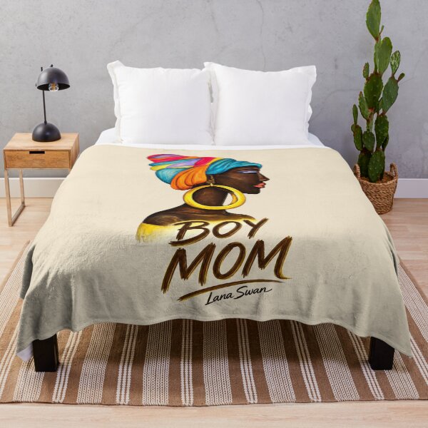Item preview, BOY MOM | Black African Portrait | Afro Style Art by Lana Swan designed and sold by BlueberrySwan.