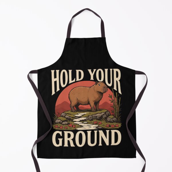 Item preview, Hold Your Ground Capybara – Vintage Stoic Zen Design designed and sold by No Excuses Supply.