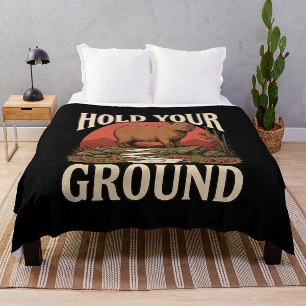 Item preview, Hold Your Ground Capybara – Vintage Stoic Zen Design designed and sold by No Excuses Supply.
