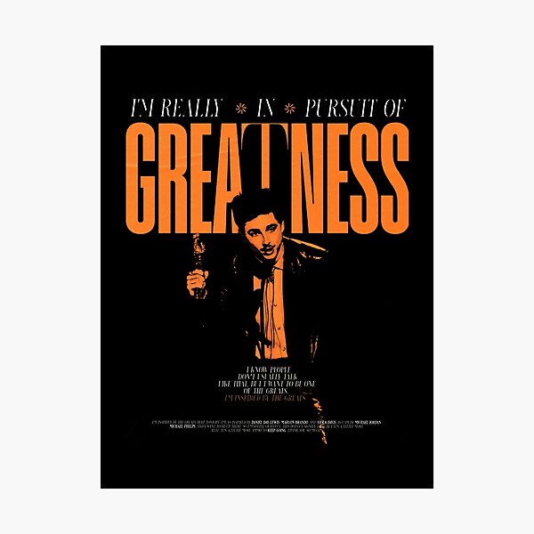 Item preview, Timothee Greatness Speech Poster designed and sold by gringoods.