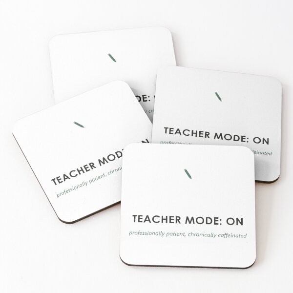 Item preview, Professionally Patient, Chronically Caffeinated — Teacher designed and sold by Athena Design Co..