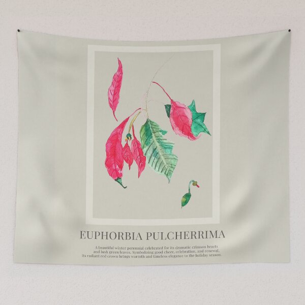 Item preview, Vintage Botanical Poinsettia Watercolor designed and sold by ElizabethCoelho.