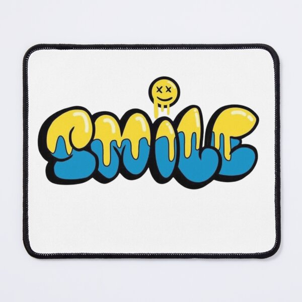 Item preview, Smile Drip Graffiti Street Art Yellow Blue Melted Smiley designed and sold by Jo Graphics.