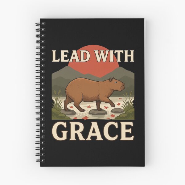 Item preview, Lead With Grace Capybara – Vintage Stoic Zen Design designed and sold by No Excuses Supply.