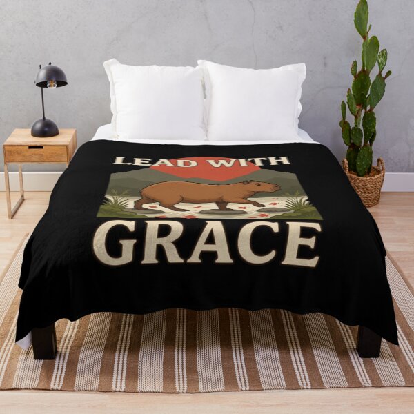 Item preview, Lead With Grace Capybara – Vintage Stoic Zen Design designed and sold by No Excuses Supply.