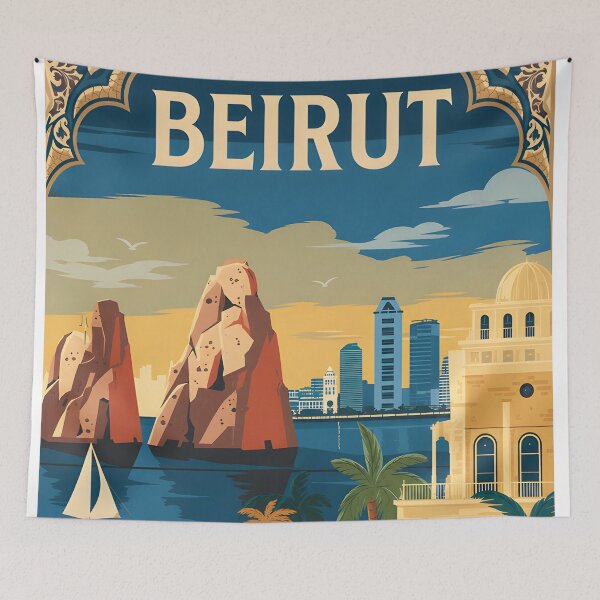 Item preview, Vintage Travel Beirut Poster designed and sold by RyanEmanuele.