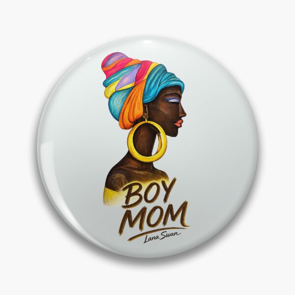 Item preview, BOY MOM | Afro Style Black Woman | Mint Edition by Lana Swan designed and sold by BlueberrySwan.
