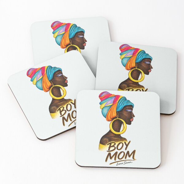 Item preview, BOY MOM | Afro Style Black Woman | Mint Edition by Lana Swan designed and sold by BlueberrySwan.