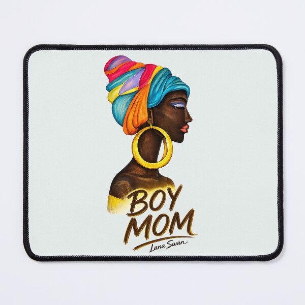 Item preview, BOY MOM | Afro Style Black Woman | Mint Edition by Lana Swan designed and sold by BlueberrySwan.