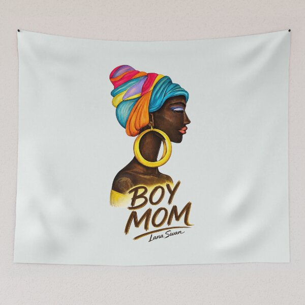 Item preview, BOY MOM | Afro Style Black Woman | Mint Edition by Lana Swan designed and sold by Baroness Swan.