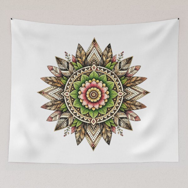 Item preview, Bohemian Floral Garden Mandala designed and sold by  Nature in Focus.